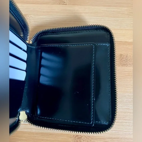 Comme des Garcons Square Bifold Full Zip Around Wallet in Black Hologram - Rare - Picture 12 of 15